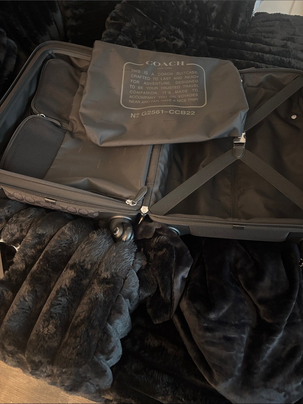 Coach Gray Signature Rolling Carry-On - Picture 8 of 9